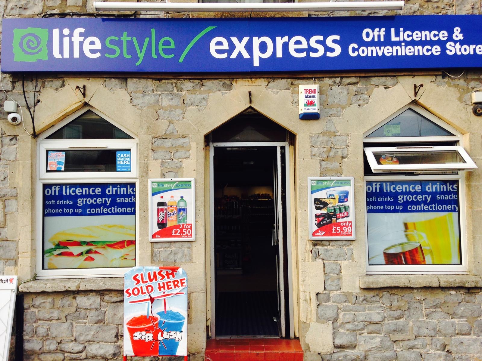 The Lifestyle Express sign and entrance on Rock Road, St Athan.