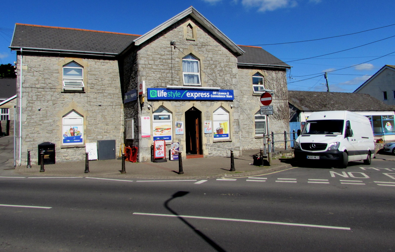 Lifestyle Express and village Post Office in the stone building on Rock Road, St Athan, photographed in 2019.